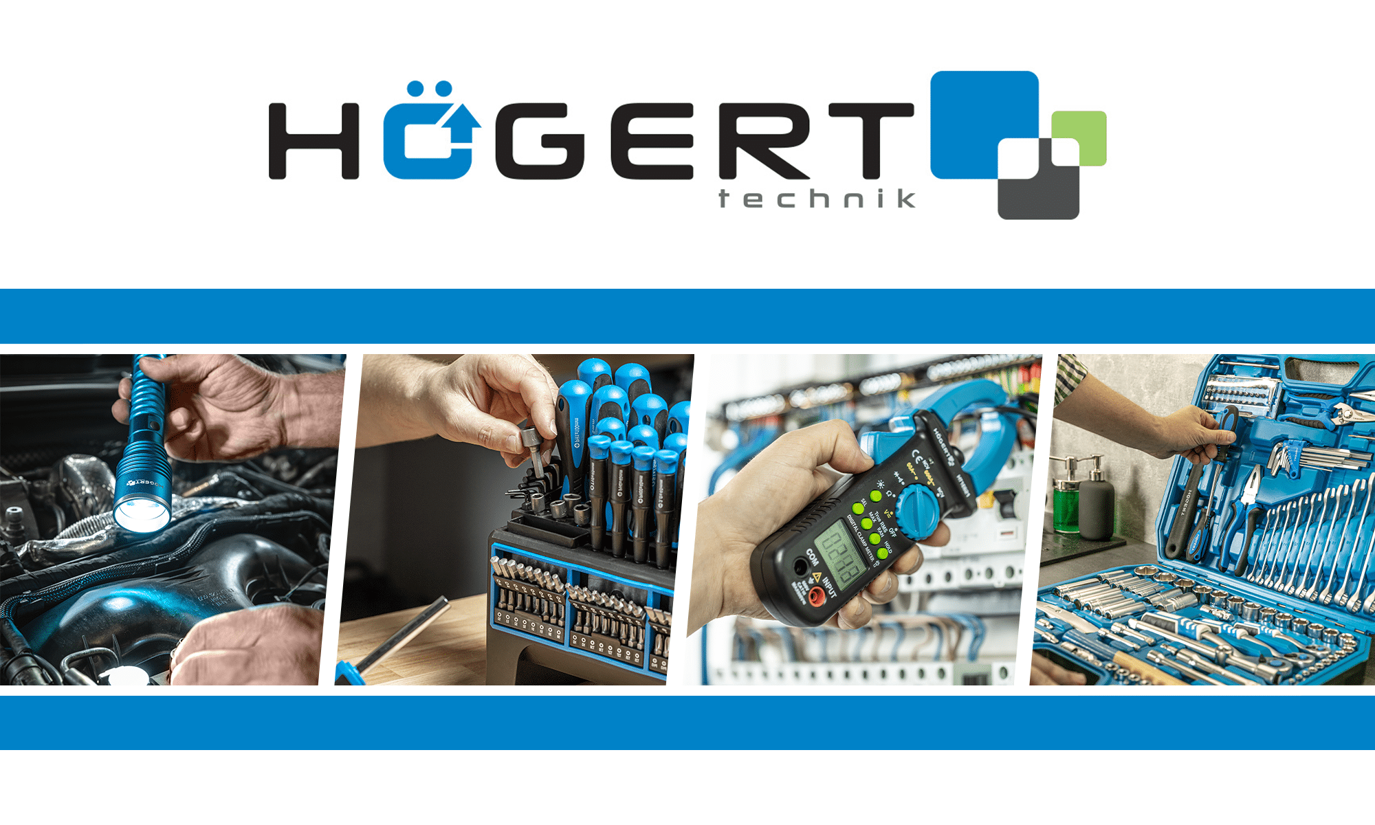 Overzicht van de gereedschappen van Högert Technik