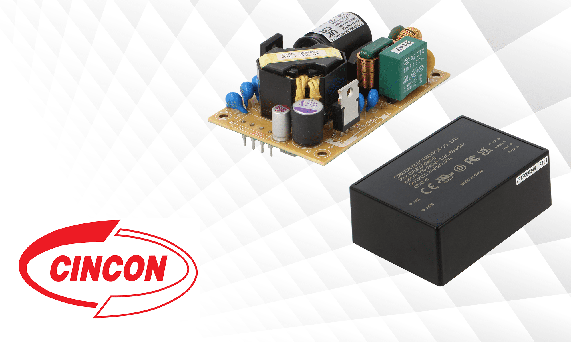 محولات سلسلة CFM50S وCFM70S للتيار المتردد/المستمر من شركة سينكون (Cincon)