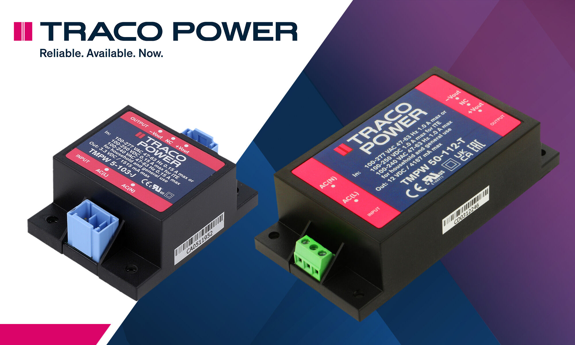 TMPW series of PSUs from Traco Power