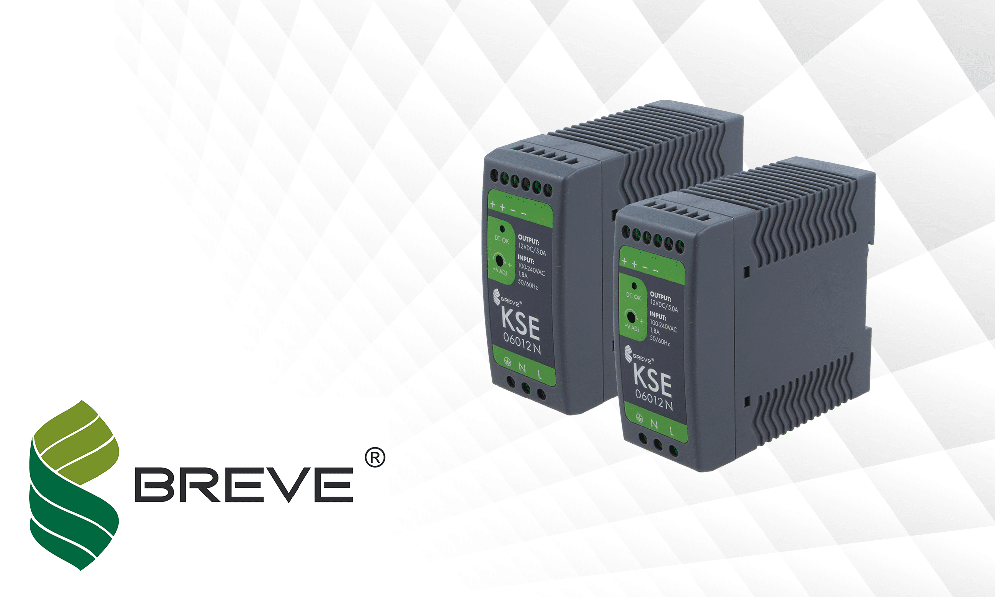 Alimentations à impulsions de marque Breve pour rail DIN