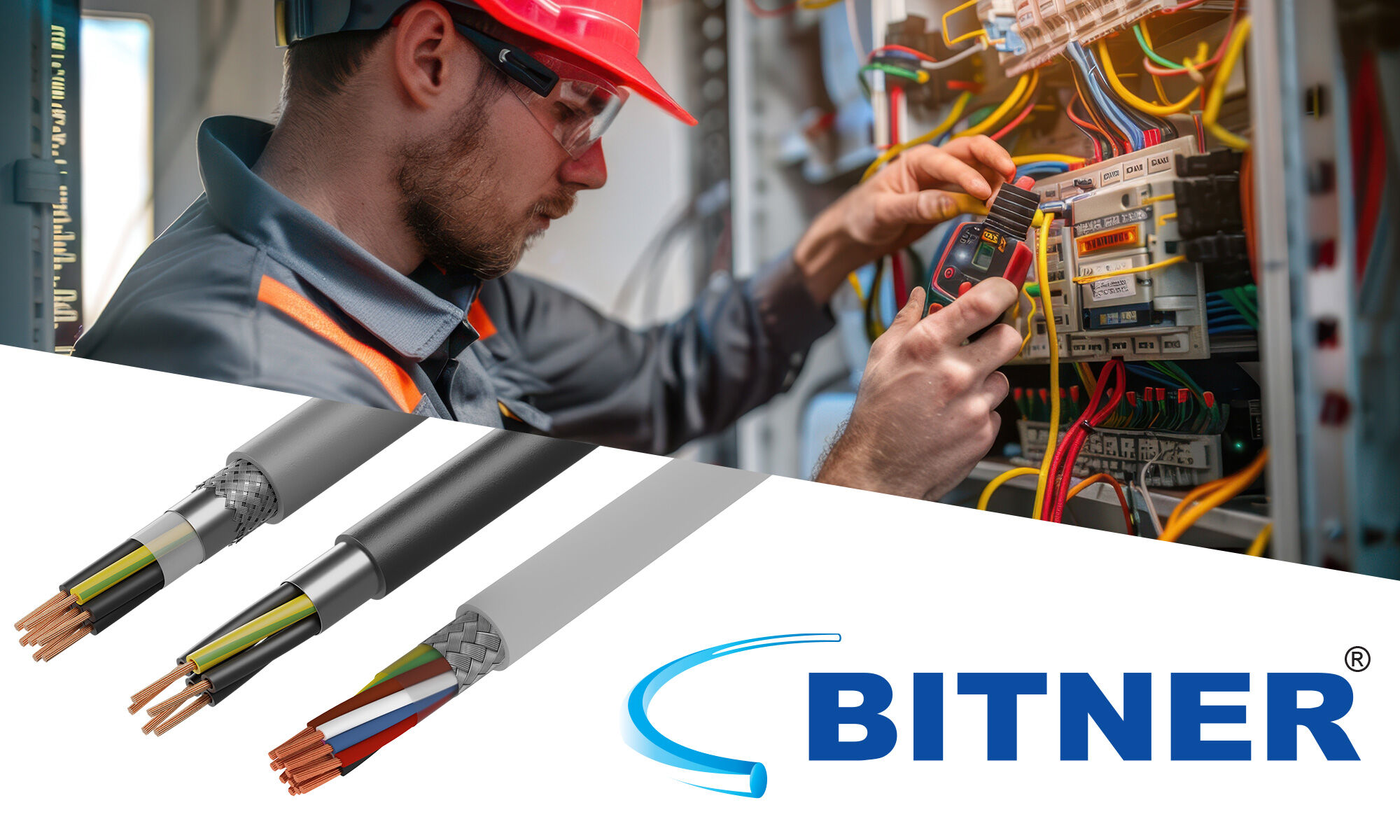 Cabling da marca Bitner para instalações industriais