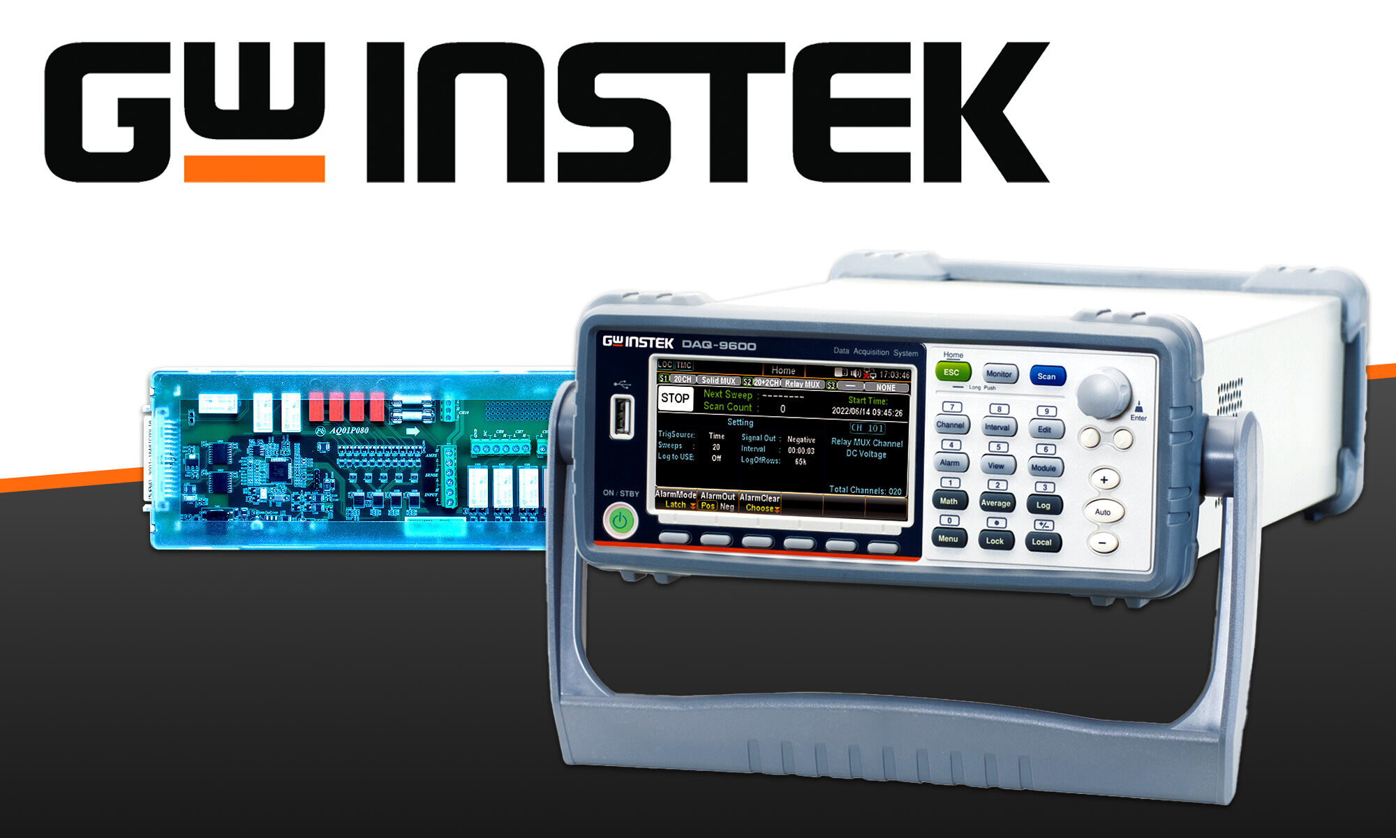 Sistemas de aquisição de dados da GW Instek