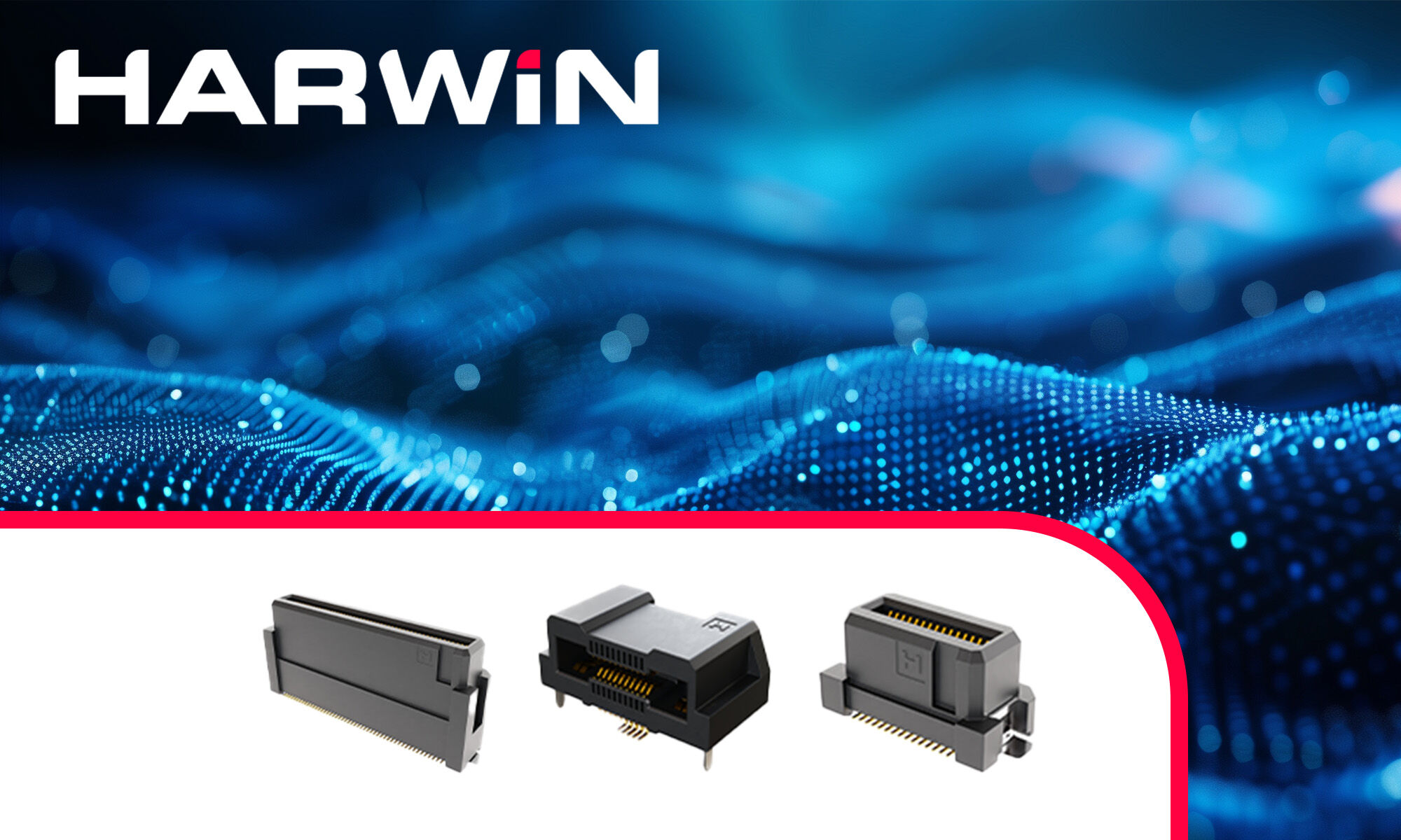 Flecto connectors from Harwin for PCB interconnections