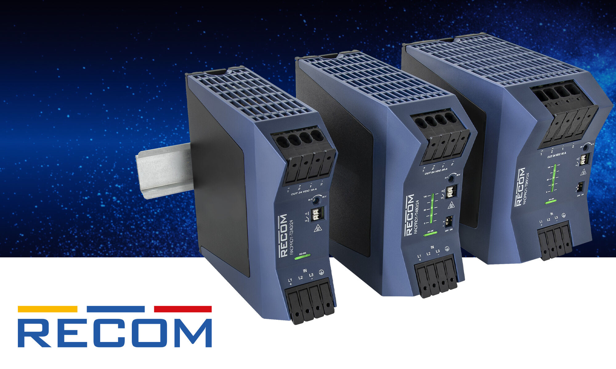 RACPRO1 iDIN-Schiene AC/DC und Schutz von RECOM