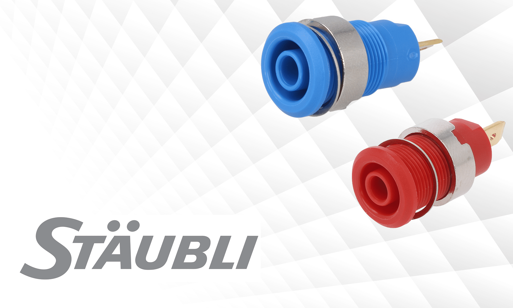 4-millimeter, panel-mounted sockets from Staubli