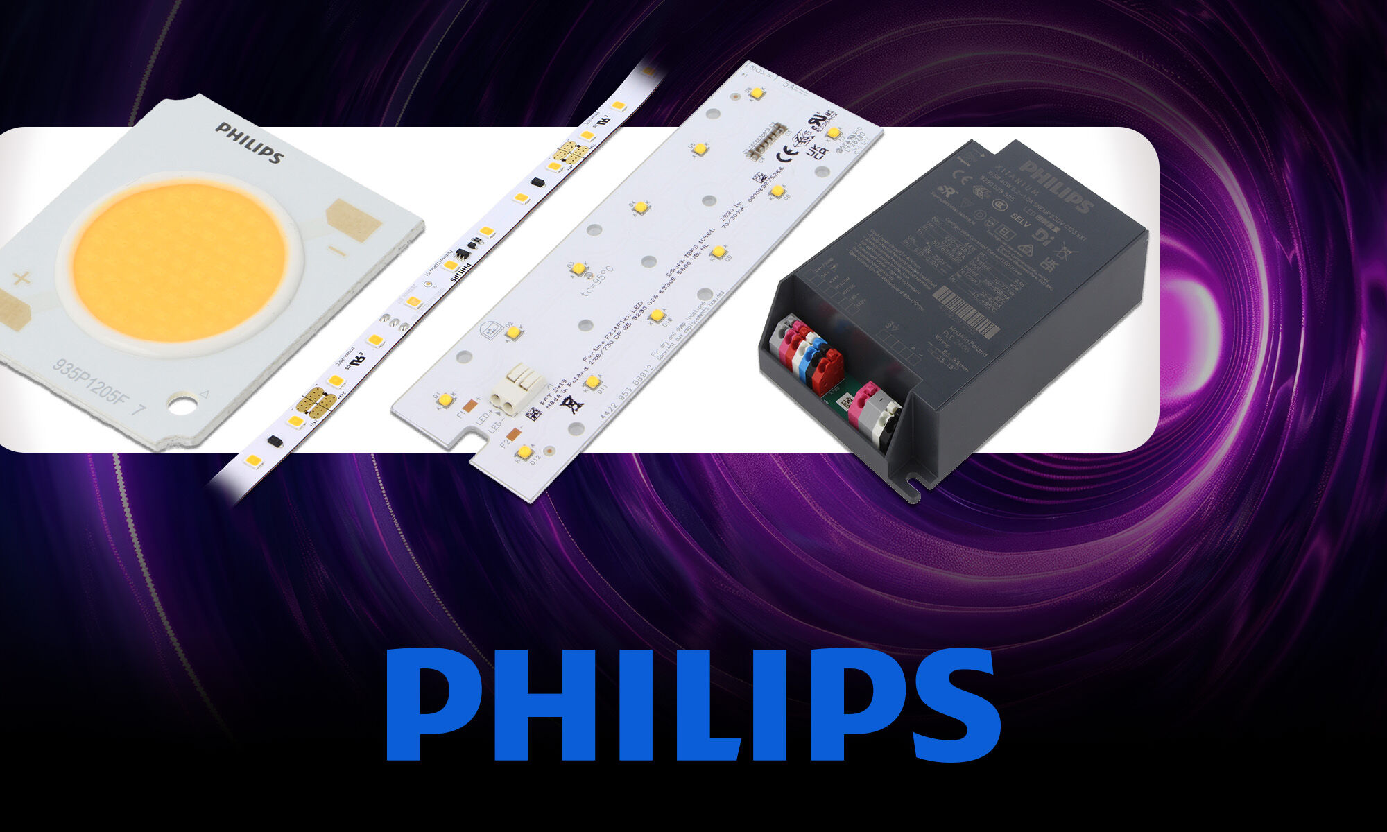 Philips kaubamärgi toiteallikad ja LED valgustid