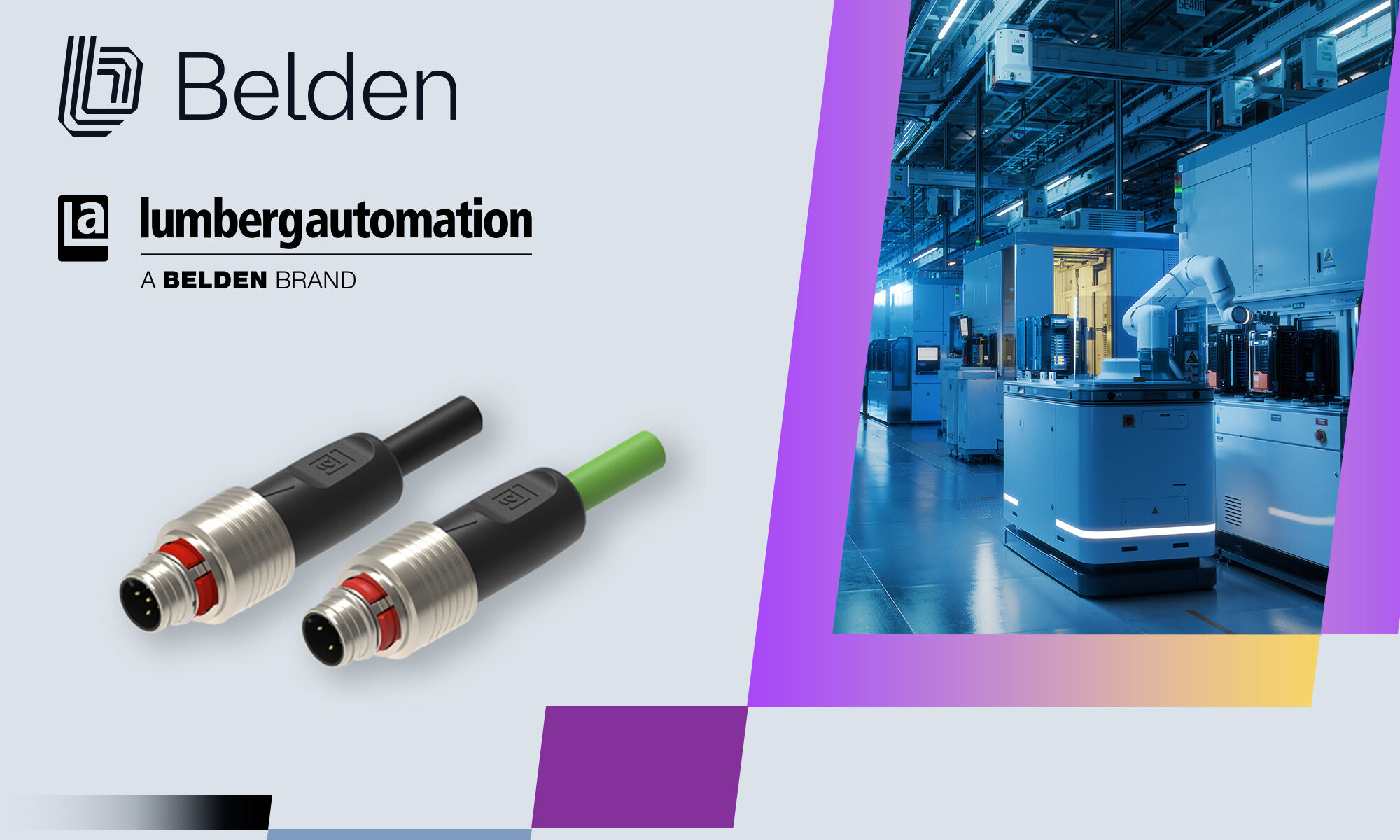 带M12推拉式连接器的Lumberg Automation电缆