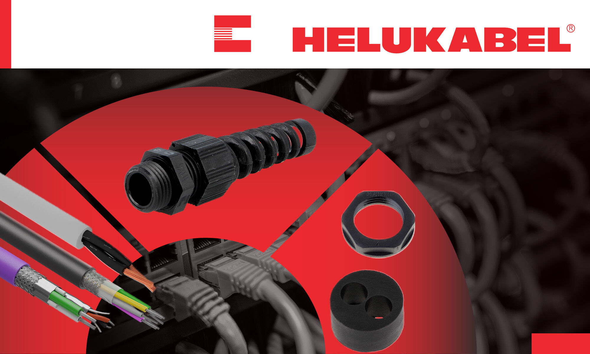 Glands and cables by Helukabel