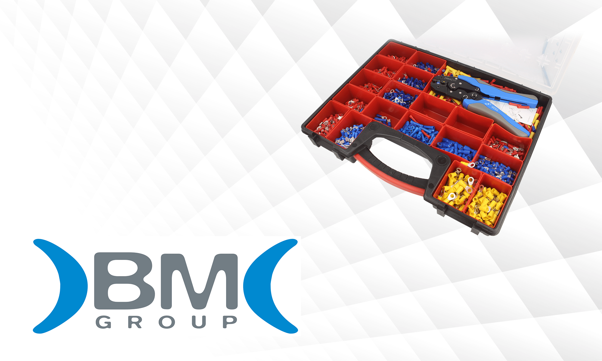 Set di terminali con utensile di crimpatrice BM Group