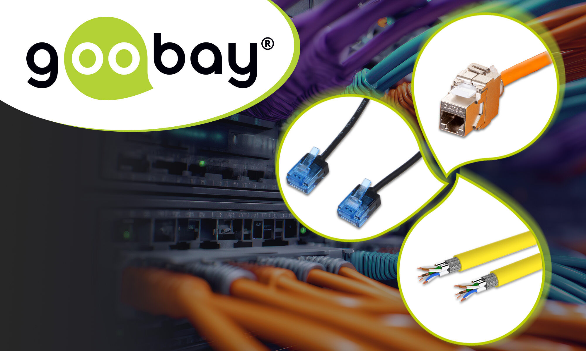 Cablu cu conectori RJ45 de la marca Goobay