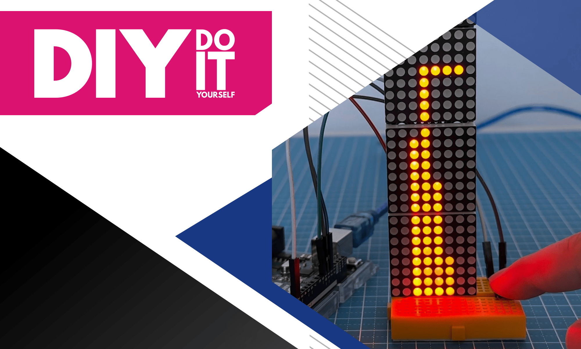 DIY brick-stacking game using a LED matrix