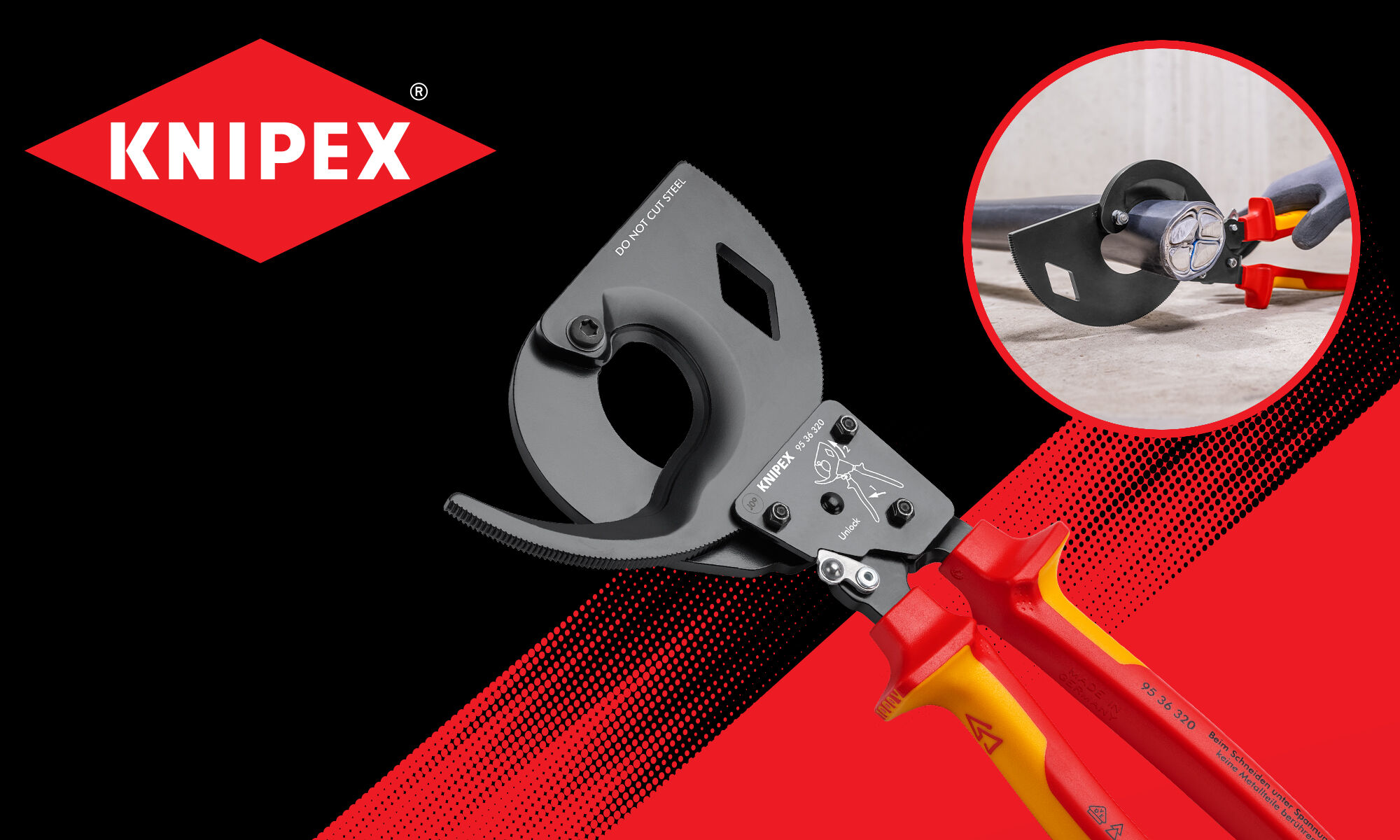 Präzisionskabelschneider KNIPEX für dicke Kabel