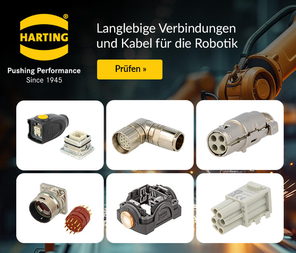 Langlebige Verbindungen und Kabel für die Robotik