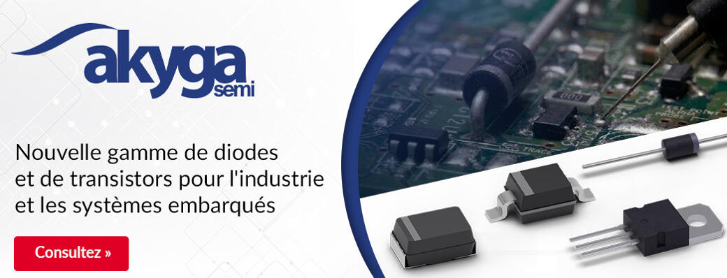 Nouvelle gamme de diodes et de transistors pour l'industrie et les systèmes embarqués
